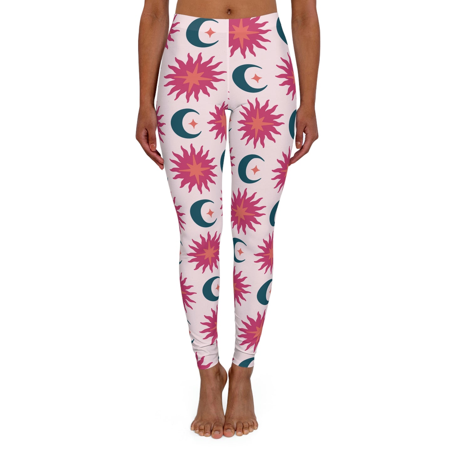 Samantha Foley Moon & Stars Yoga Pants - Pink