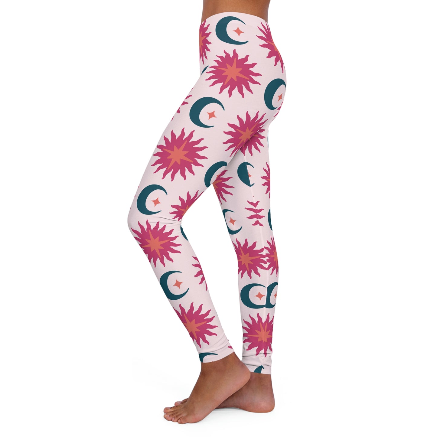 Samantha Foley Moon & Stars Yoga Pants - Pink