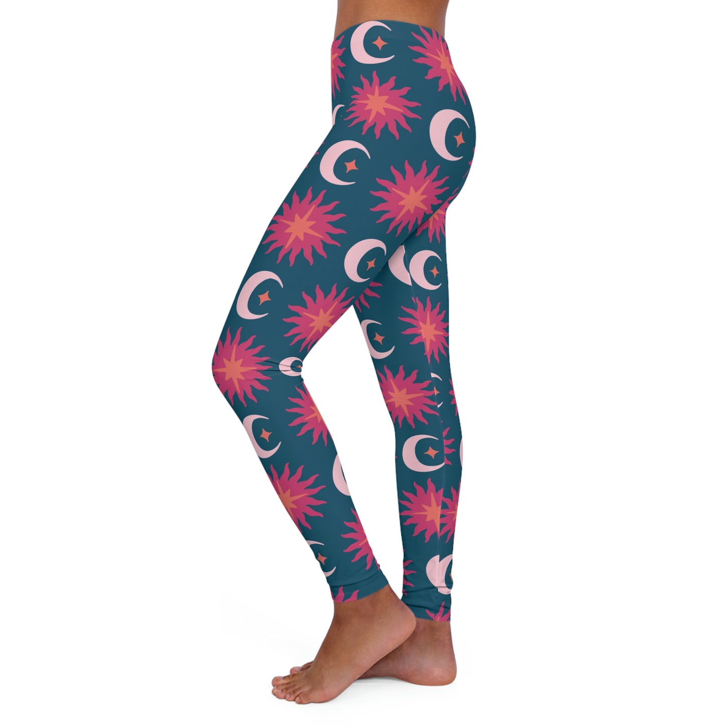 Samantha Foley Moon & Stars Yoga Pants - Teal