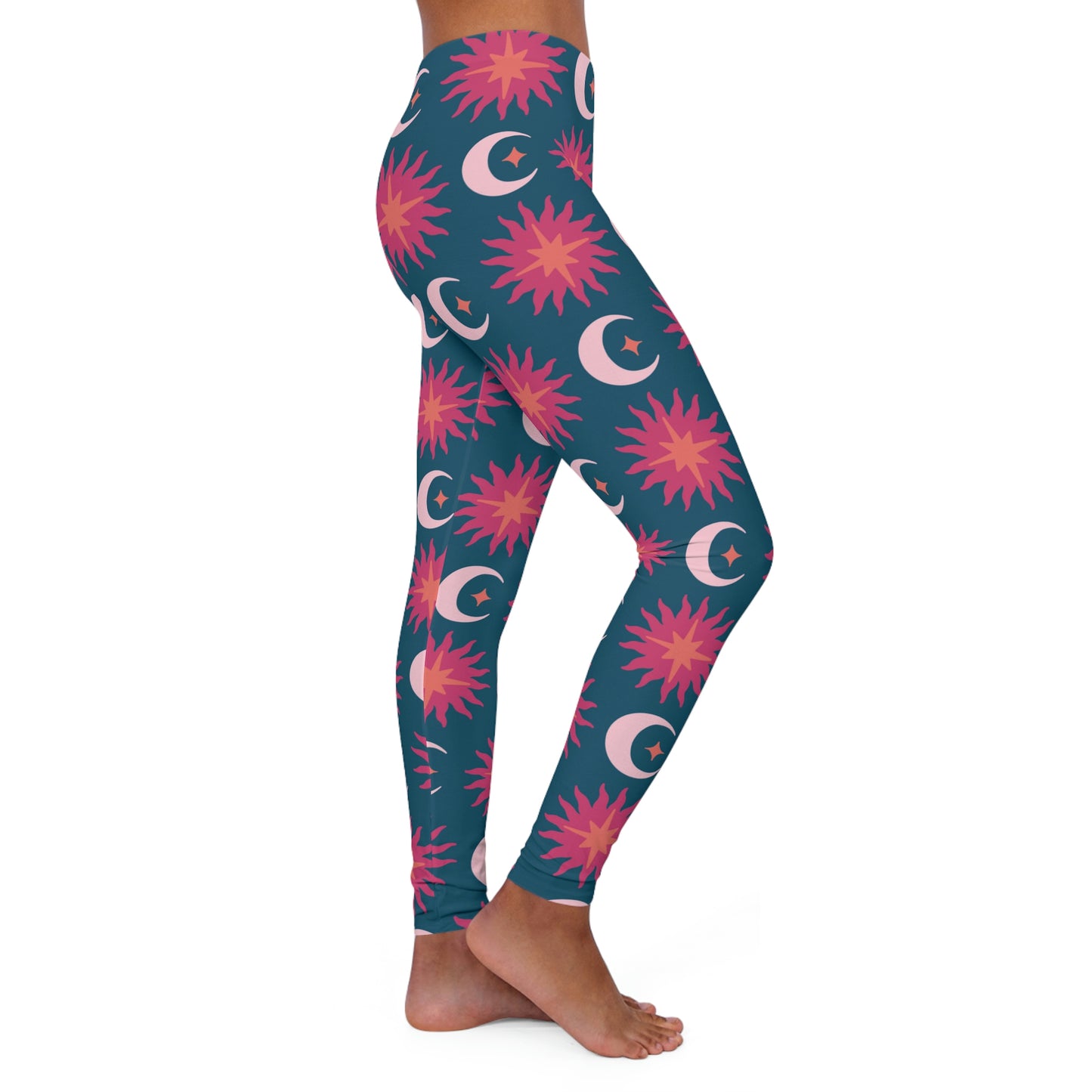 Samantha Foley Moon & Stars Yoga Pants - Teal