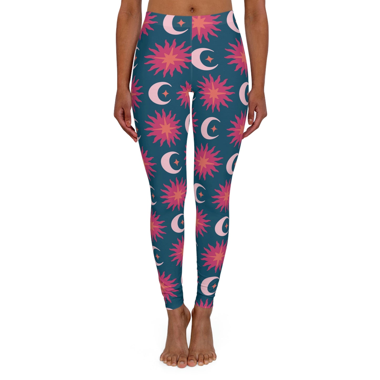Samantha Foley Moon & Stars Yoga Pants - Teal