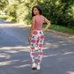 Samantha Foley Moon & Stars Yoga Pants - Pink