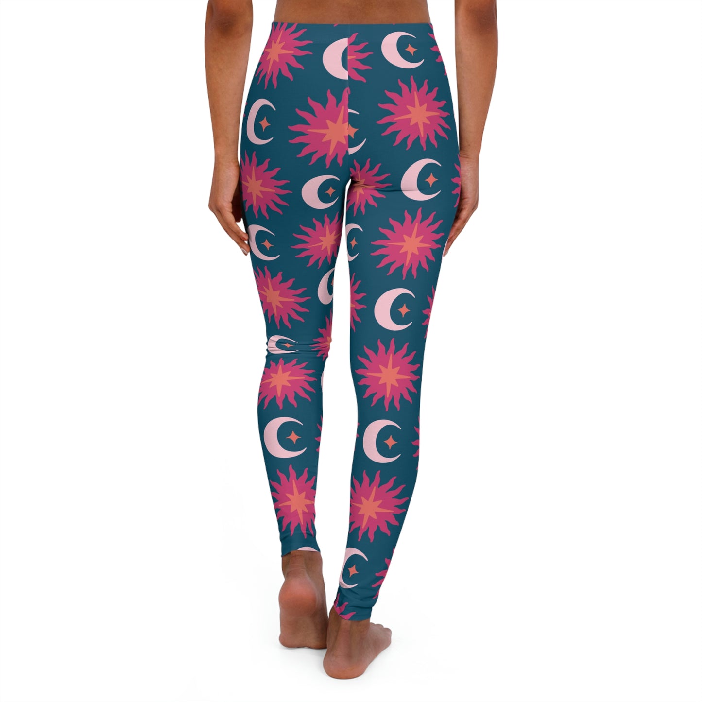 Samantha Foley Moon & Stars Yoga Pants - Teal